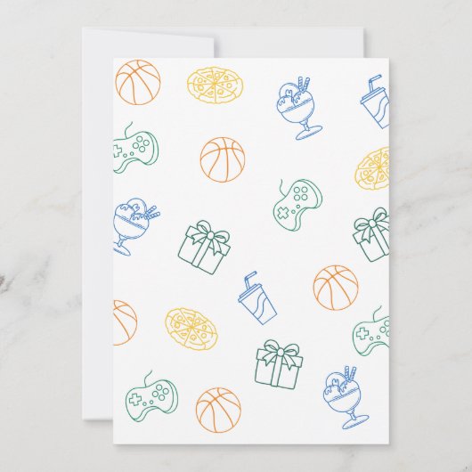 6-7 Birthday Invitation for Boys, Six Seven Meme 招待状 (裏面)