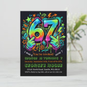 6-7 Boys Birthday Party Invitation 招待状 (スタンド正面)