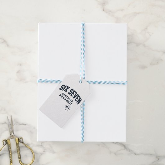 6 7 Certified Brain Rot ギフトタグ (より糸付き)