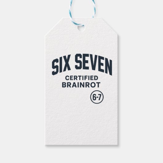 6 7 Certified Brain Rot ギフトタグ (正面)