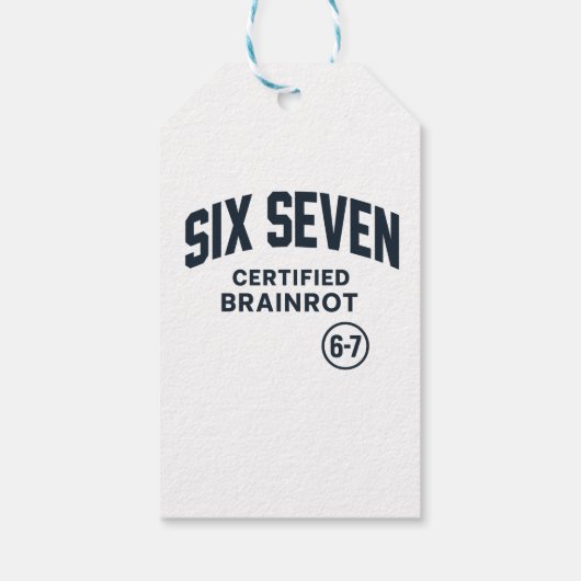 6 7 Certified Brain Rot ギフトタグ (裏面)