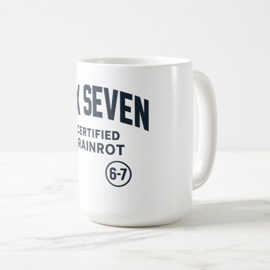 6 7 Certified Brain Rot コーヒーマグカップ (正面右)