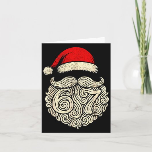 6 7 Christmas 67 Santa Six Seven Christmas Boys Te カード (正面)