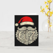 6 7 Christmas 67 Santa Six Seven Christmas Boys Te カード (黄色い花)