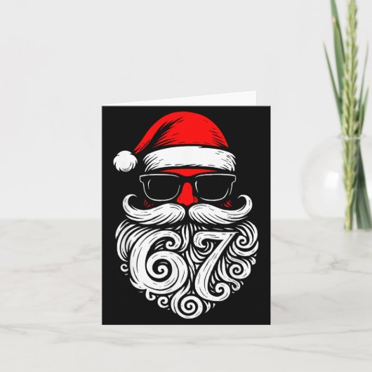 6 7 Christmas 67 Santa Six Seven Christmas Boys Te カード (正面)