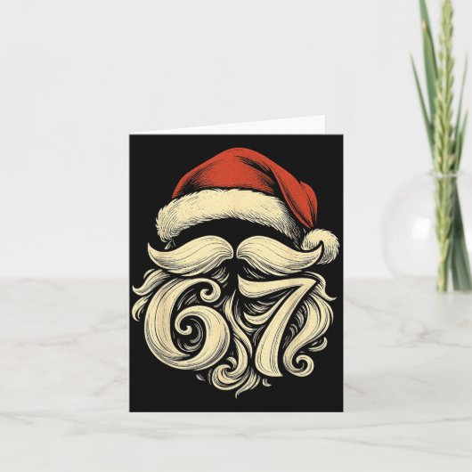 6 7 Christmas 67 Santa Six Seven Christmas Boys Te カード (正面)