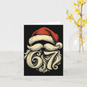 6 7 Christmas 67 Santa Six Seven Christmas Boys Te カード (黄色い花)