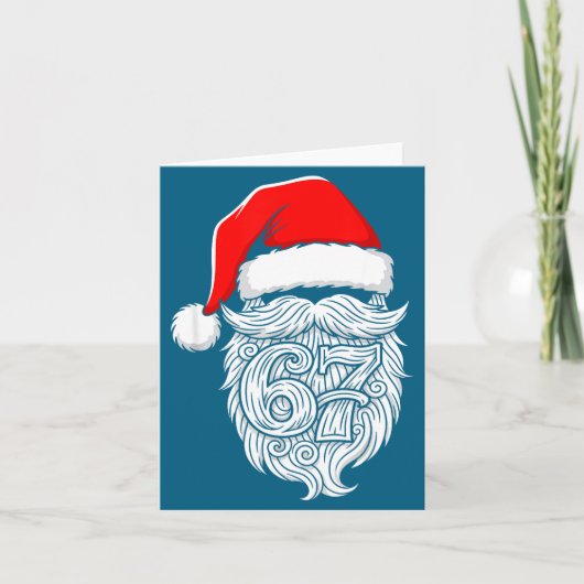 6 7 Christmas 67 Santa Six Seven Christmas Boys Te カード (正面)