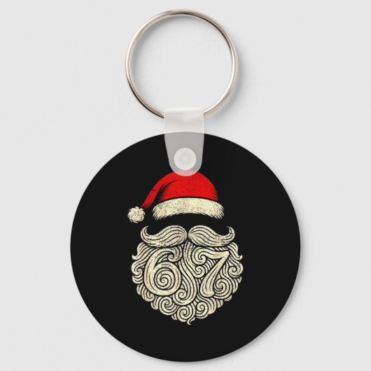 6 7 Christmas 67 Santa Six Seven Christmas Boys Te キーホルダー (正面)