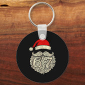 6 7 Christmas 67 Santa Six Seven Christmas Boys Te キーホルダー (正面)