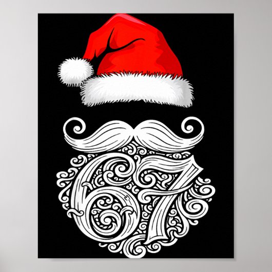 6 7 Christmas 67 Santa Six Seven Christmas Boys Te ポスター (正面)