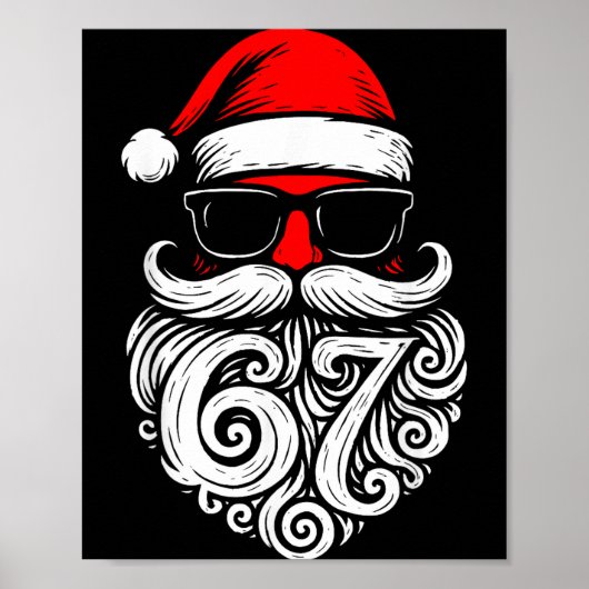 6 7 Christmas 67 Santa Six Seven Christmas Boys Te ポスター (正面)