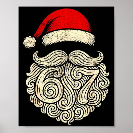 6 7 Christmas 67 Santa Six Seven Christmas Boys Te ポスター (正面)