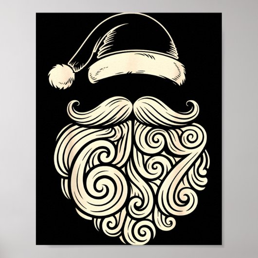 6 7 Christmas 67 Santa Six Seven Christmas Boys Te ポスター (正面)