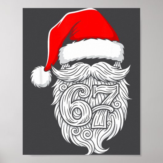 6 7 Christmas 67 Santa Six Seven Christmas Boys Te ポスター (正面)