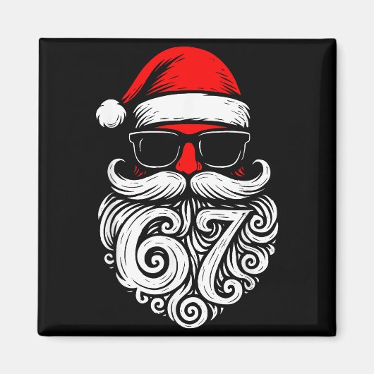 6 7 Christmas 67 Santa Six Seven Christmas Boys Te マグネット (正面)