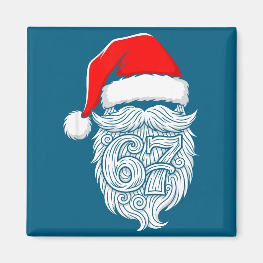 6 7 Christmas 67 Santa Six Seven Christmas Boys Te マグネット (正面)