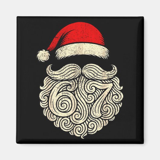 6 7 Christmas 67 Santa Six Seven Christmas Boys Te マグネット (正面)