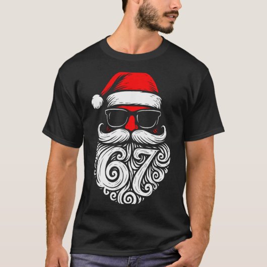 6 7 Christmas 67 Santa Six Seven Christmas Boys Te Tシャツ (正面)