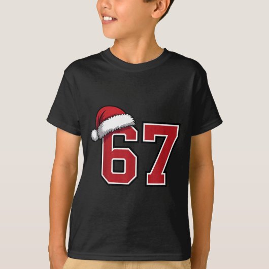 6 7 Christmas 67 Santa Six Seven Funny Christmas B Tシャツ (正面)