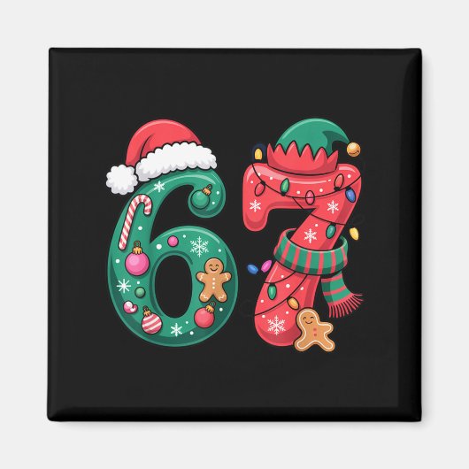 6 7 Christmas Duo Meme Outfit For Funny Holiday Hu マグネット (正面)