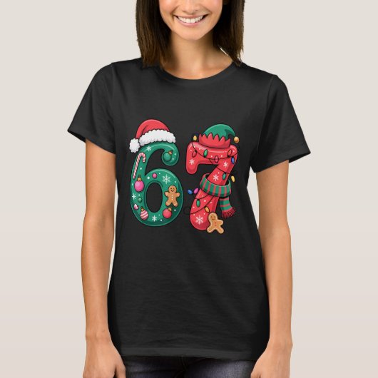 6 7 Christmas Duo Meme Outfit For Funny Holiday Hu Tシャツ (正面)