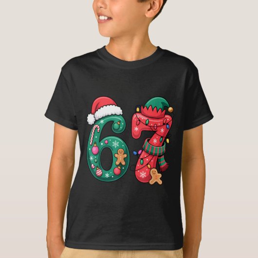 6 7 Christmas Duo Meme Outfit For Funny Holiday Hu Tシャツ (正面)