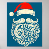 6 7 Christmas Funny 67 Santa Six Seven Christmas B ポスター (正面)