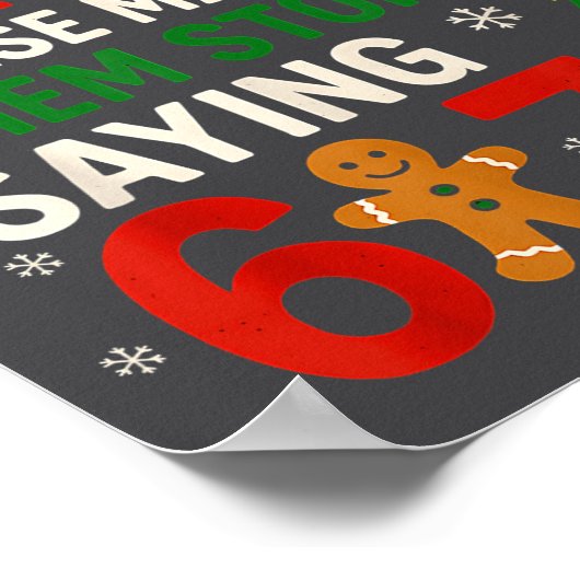 6 7 Christmas Six Seven Dear Santa Make Them Stop  ポスター (角)