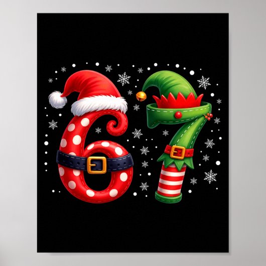 6-7 Christmas Squad Funny 67 Six Seven Meme Xmas 6 ポスター (正面)