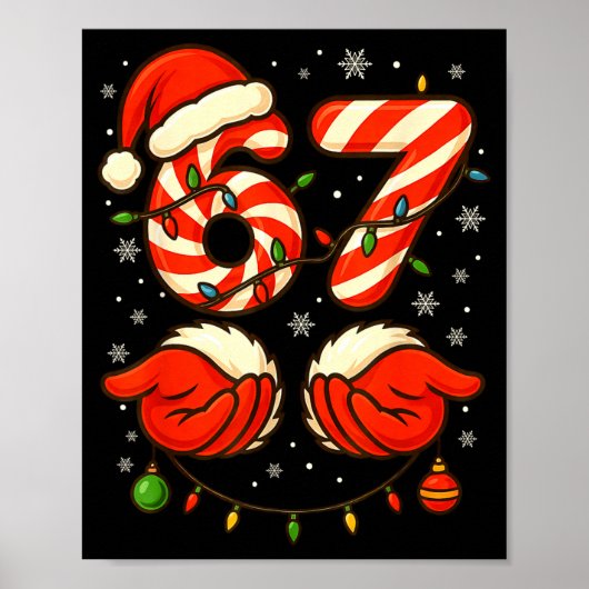 6-7 Christmas Squad Funny 67 Six Seven Meme Xmas 6 ポスター (正面)