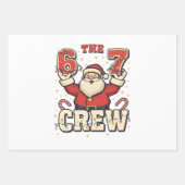6 7 Crew 面白いサンタクリスマスミーム ラッピングペーパーシート (正面2)