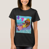 6 7 dachshund beach bum shirt tシャツ (正面)