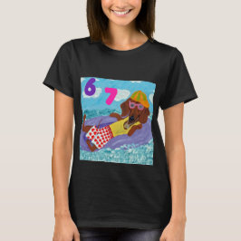 6 7 dachshund beach bum shirt tシャツ