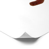 6 7 Dachshund doggie with funny sign card ポスター (角)