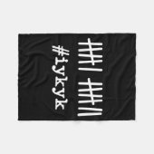 6 7 Funny If You Know You Know Tally Marks Six Sev フリースブランケット (正面(横))