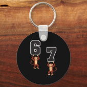 6 7 Funny Matching Teachers Halloween Costume Monk キーホルダー (正面)