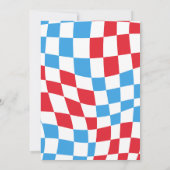 6 7 Funny Meme red & blue kid birthday 招待状 (裏面)