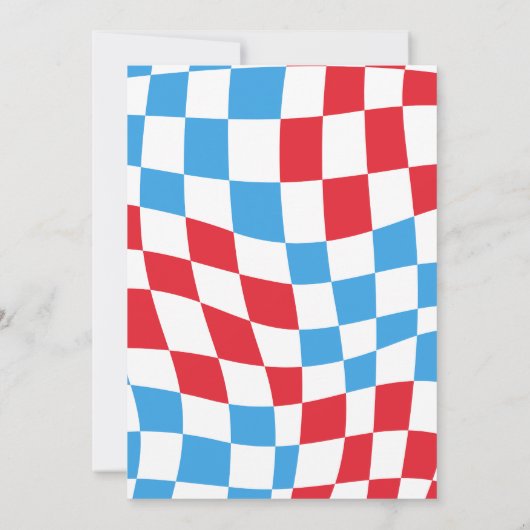 6 7 Funny Meme red & blue kid birthday 招待状 (裏面)