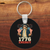 6-7 George Washington Six Seven Meme Funny 4th Of  キーホルダー (正面)