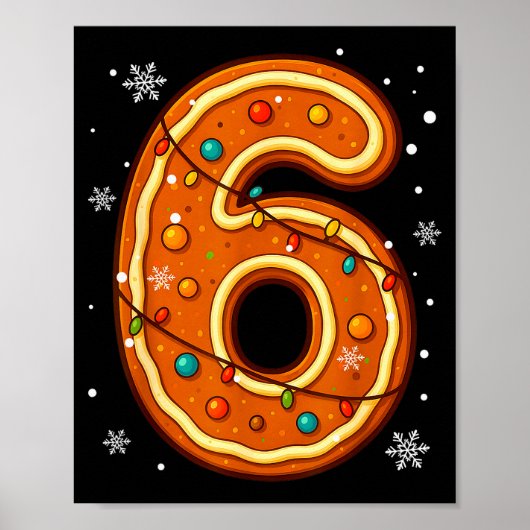 6 7 Gingerbread Meme Christmas Matching Couple Boy ポスター (正面)