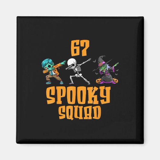 6 7 Halloween 67 Meme Six Seven 6 7 Spooky Squad H マグネット (正面)