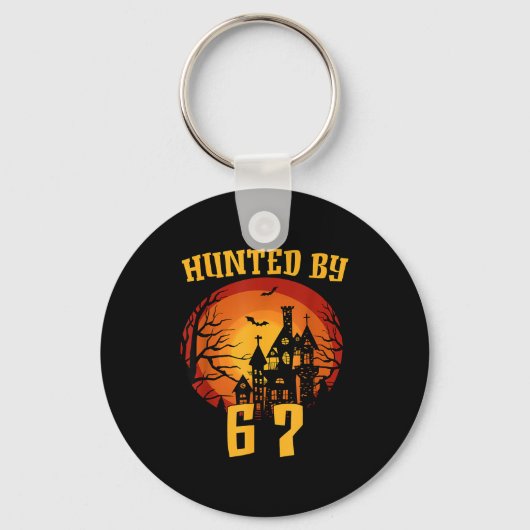 6 7 halloween 67 meme six seven haunted gen alpha キーホルダー (正面)