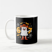 6 7 Halloween Ghost 67 Meme Gen Alpha Six Seven コーヒーマグカップ (左)