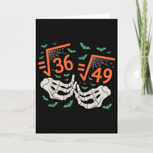 6 7 Halloween Math Square Root 67 Meme Gen Alpha S カード (正面)