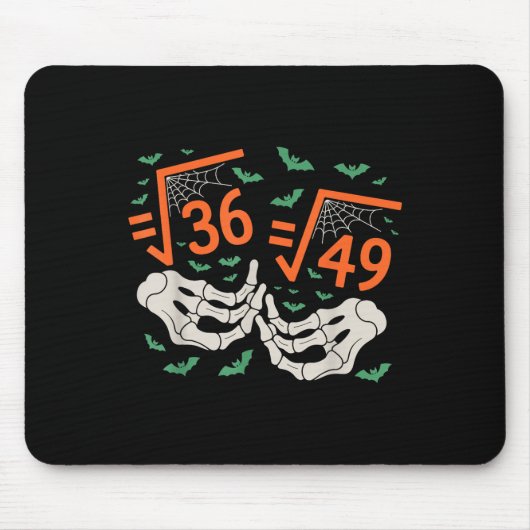 6 7 Halloween Math Square Root 67 Meme Gen Alpha S マウスパッド (正面)