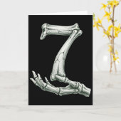 6 7 Halloween Skeleton Funny 67 Meme Gen Alpha Six カード (黄色い花)