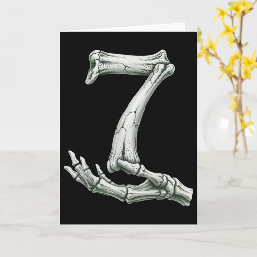 6 7 Halloween Skeleton Funny 67 Meme Gen Alpha Six カード (黄色い花)