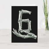 6 7 Halloween Skeleton Funny 67 Meme Gen Alpha Six カード (正面)