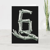 6 7 Halloween Skeleton Funny 67 Meme Gen Alpha Six カード (正面)
